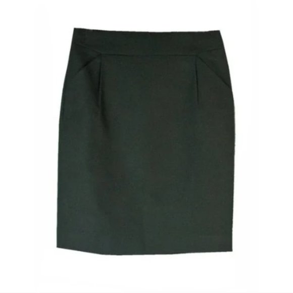 J. Crew Factory Skirts J Crew Black Cotton The Pencil Skirt Poshmark